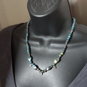 19.5 Inch Stone Bead Necklace